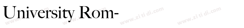 University Rom字体转换